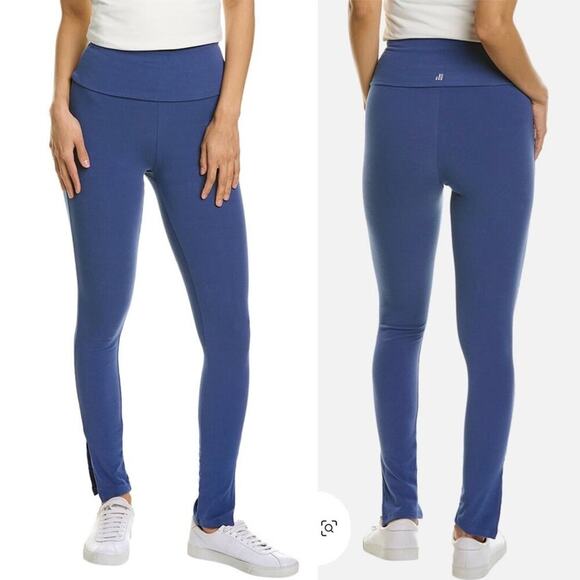 WeWoreWhat Pants - We Wore What high rise‎ slit hem fold over blue leggings size small